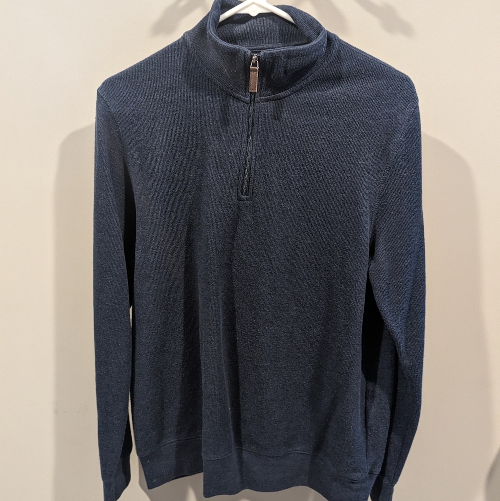Blue quarter zip sweatshirt
